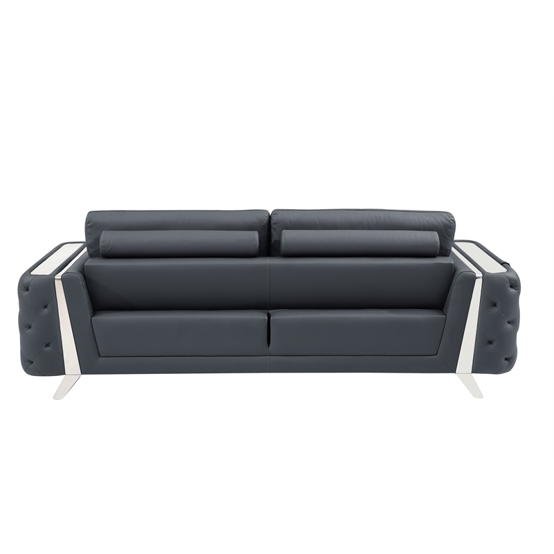 Titan Furnishings Modern Genuine Italian Leather Upholstered Sofa Set