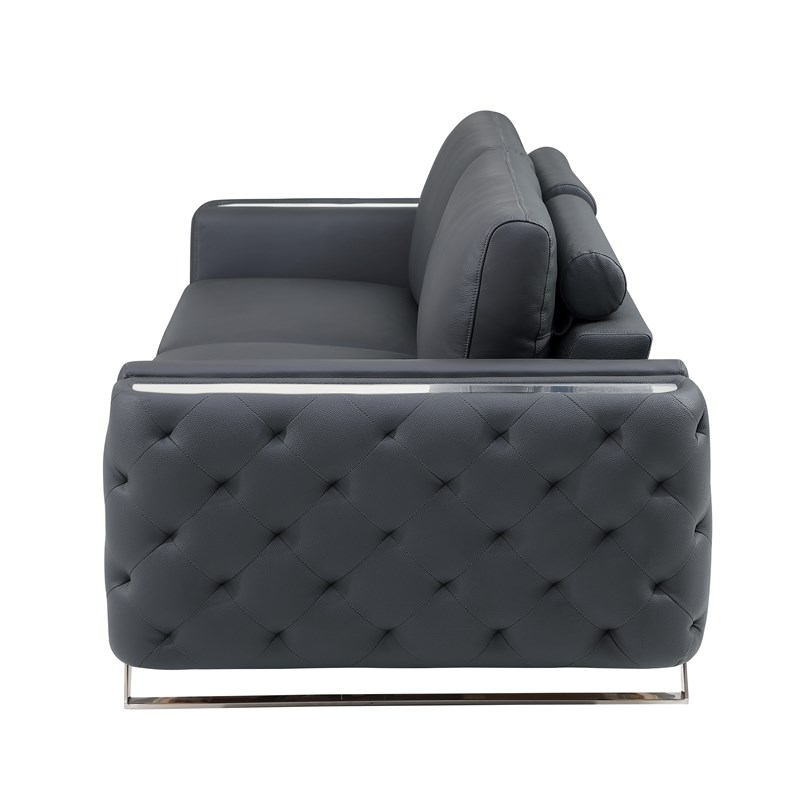 Titan Furnishings Modern Genuine Italian Leather Upholstered Sofa