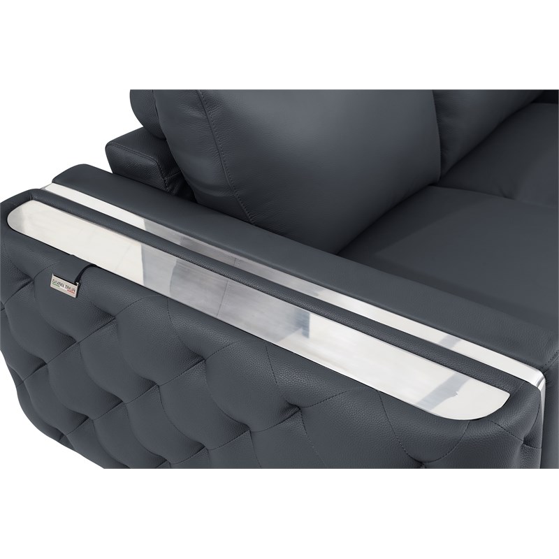 Titan Furnishings Modern Genuine Italian Leather Upholstered Sofa