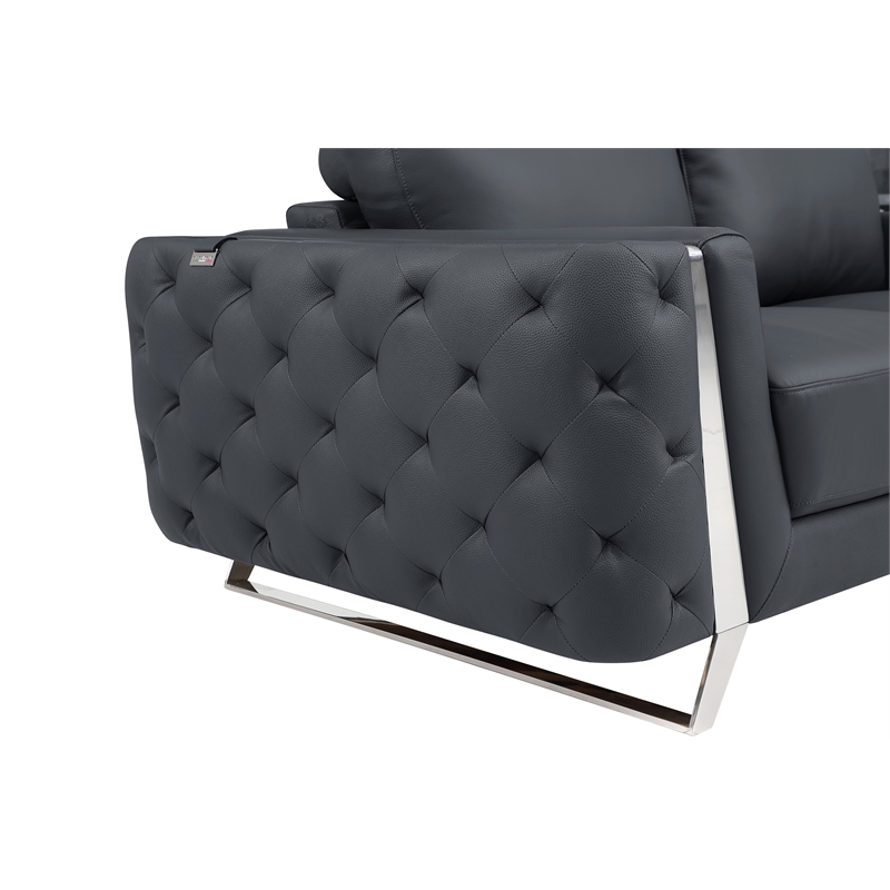 Titan Furnishings Modern Genuine Italian Leather Upholstered Chair