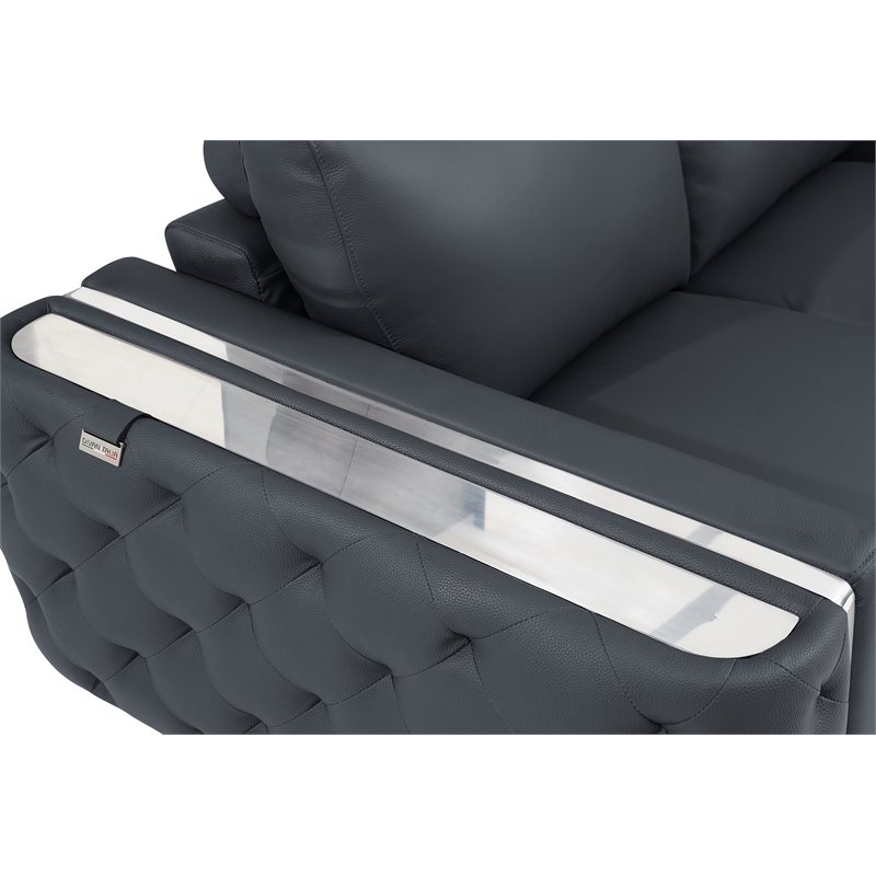 Titan Furnishings Modern Genuine Italian Leather Upholstered Chair