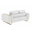 Titan Furnishings Modern Genuine Italian Leather Upholstered Loveseat