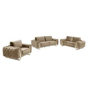 Titan Furnishings Modern Italian Fabric Sofa Set