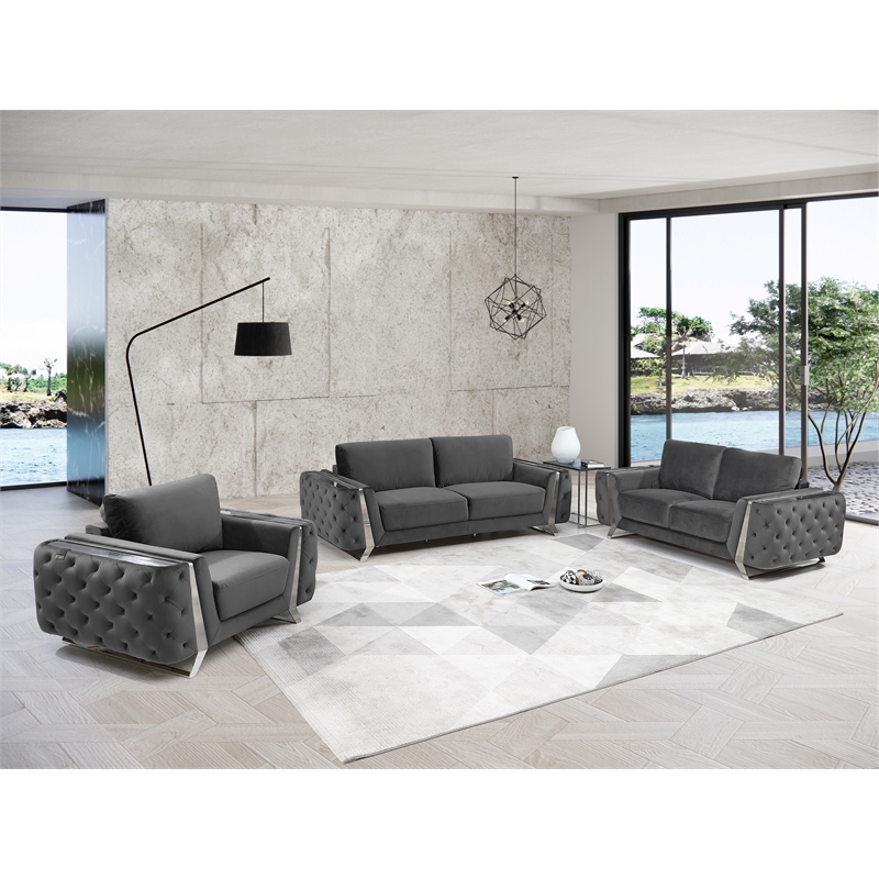 Titan Furnishings Modern Italian Fabric Sofa Set