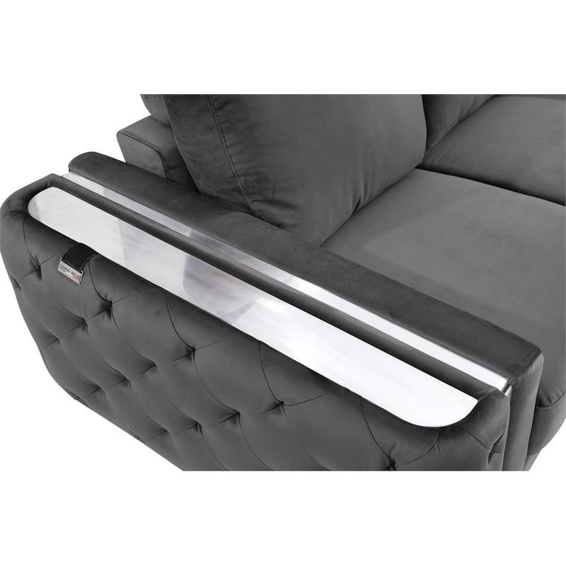 Titan Furnishings Modern Italian Fabric Loveseat