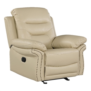 titan furnishings transitional leather air upholstered reclining chair