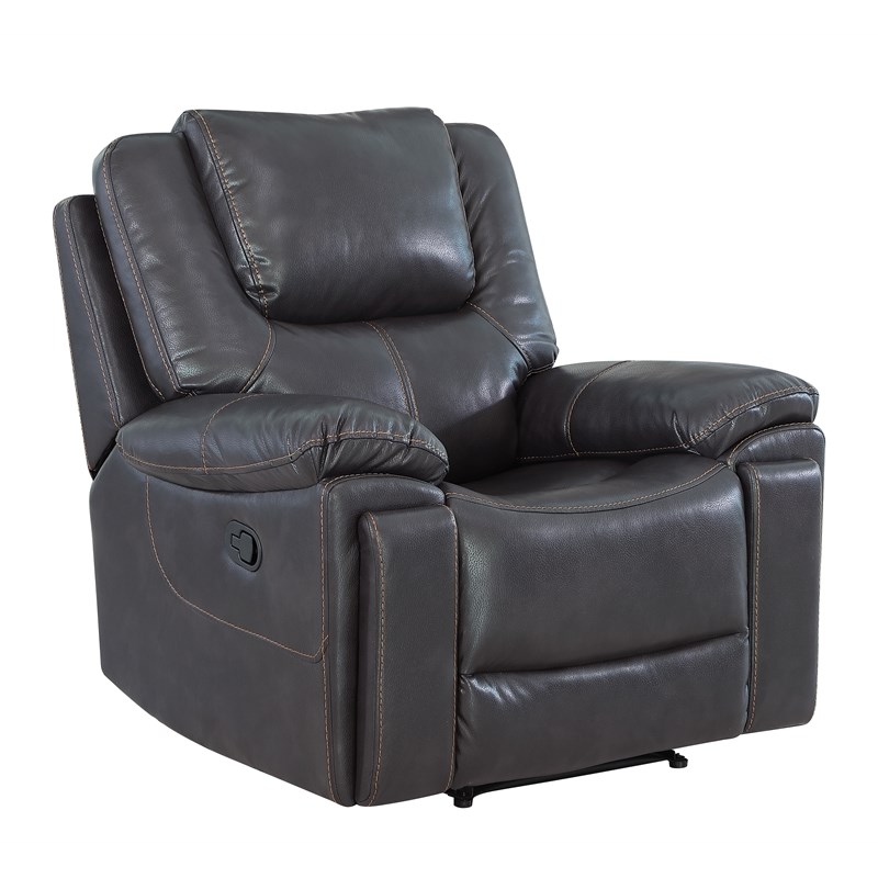 Titan Furnishings Transitional Leather Air Upholstered Reclining Chair