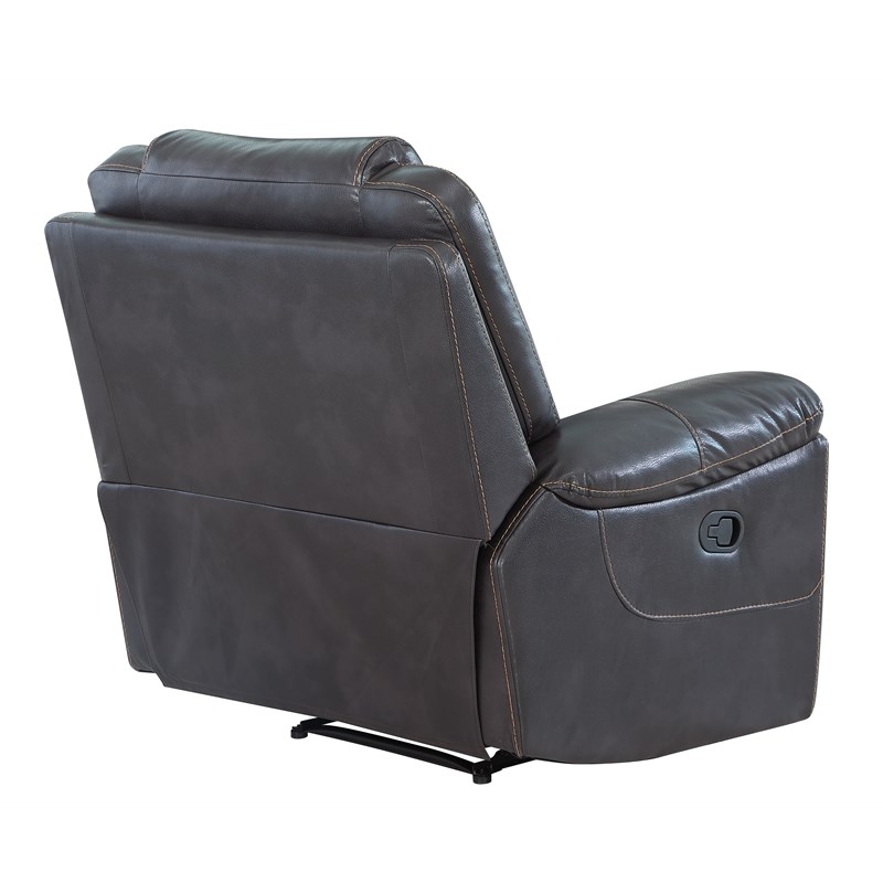 Titan Furnishings Transitional Leather Air Upholstered Reclining Chair