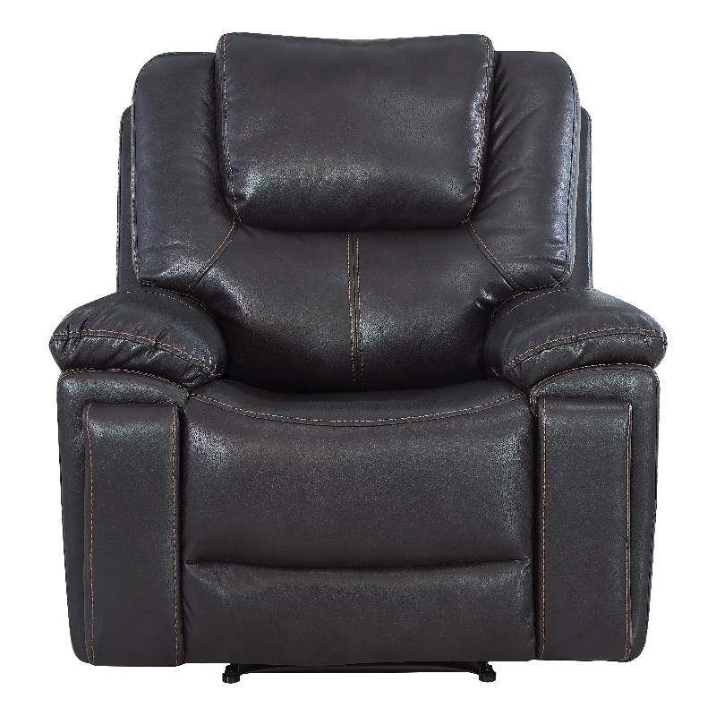 Titan Furnishings Transitional Leather Air Upholstered Reclining Chair