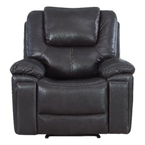 titan furnishings transitional leather air upholstered reclining chair