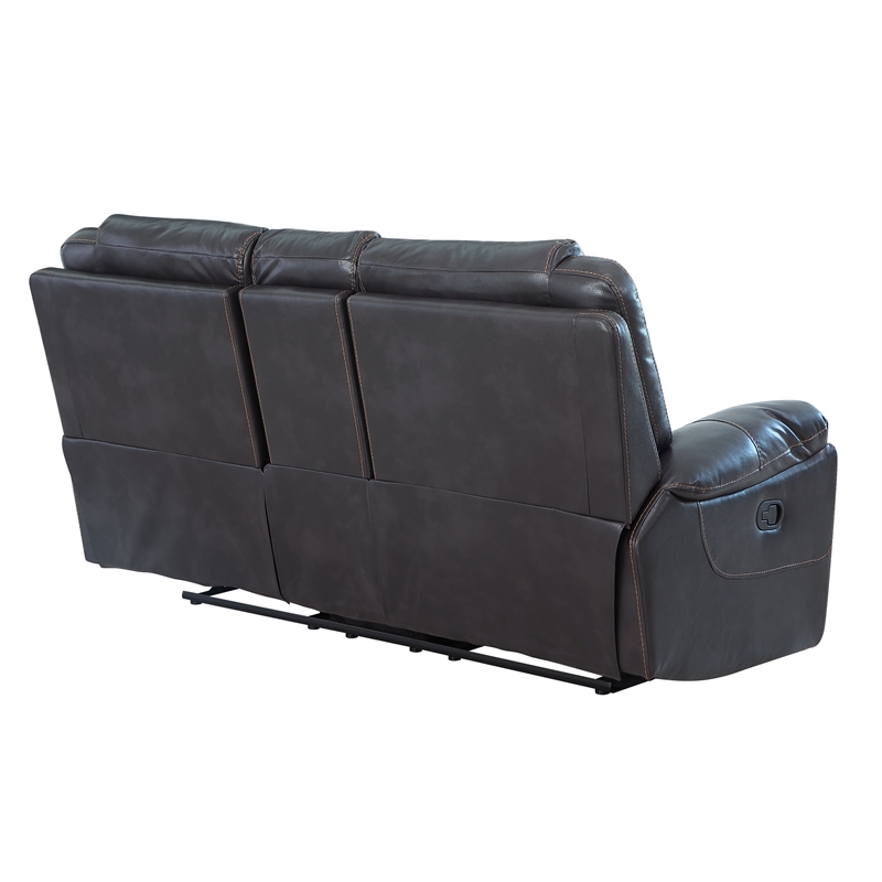 Titan Furnishings Transitional Leather Air Console Loveseat