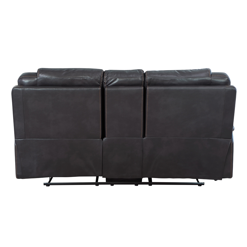 Titan Furnishings Transitional Leather Air Console Loveseat