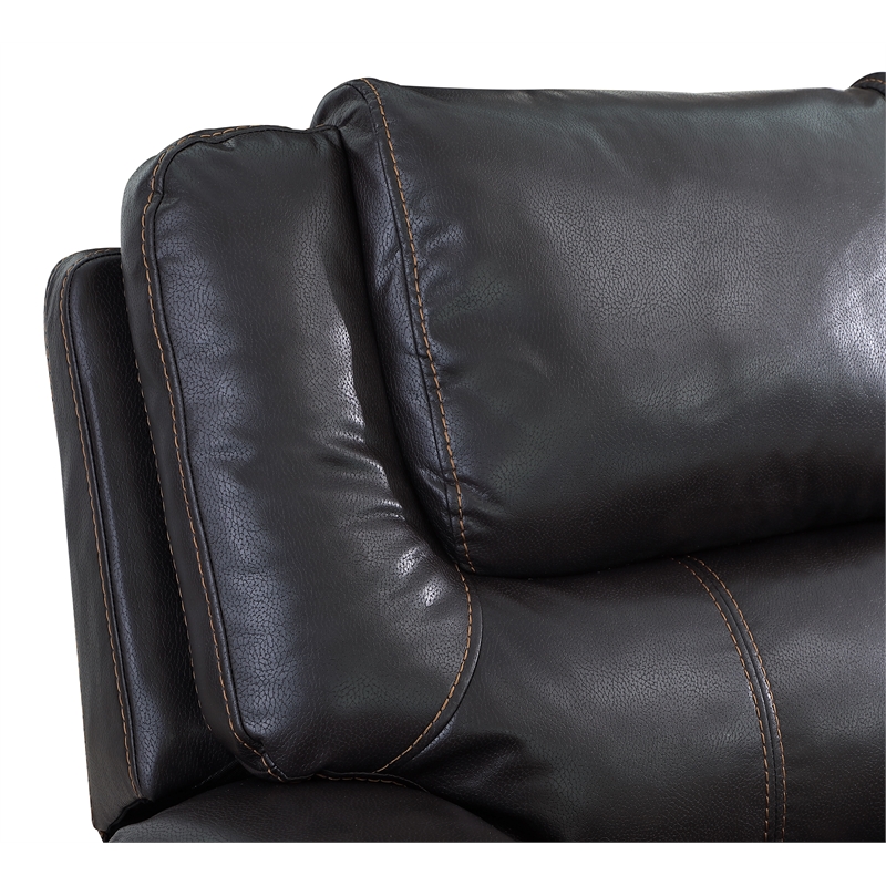 Titan Furnishings Transitional Leather Air Console Loveseat