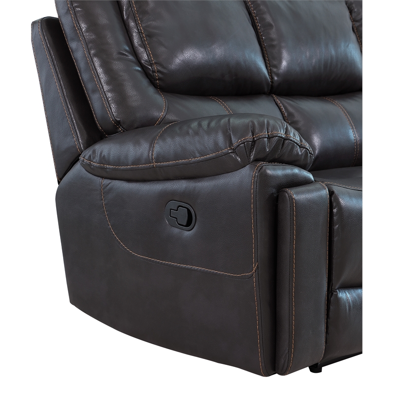 Titan Furnishings Transitional Leather Air Console Loveseat
