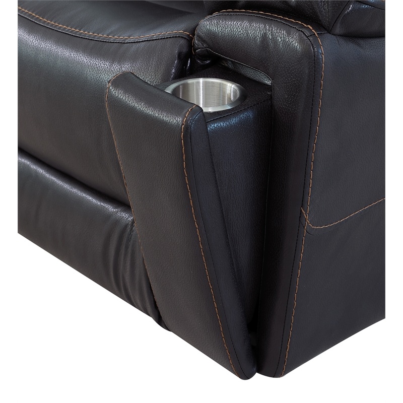 Titan Furnishings Transitional Leather Air Console Loveseat