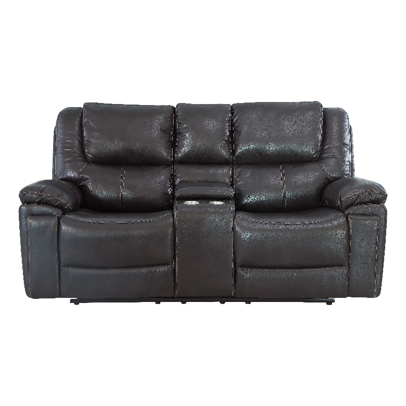 Titan Furnishings Transitional Leather Air Console Loveseat