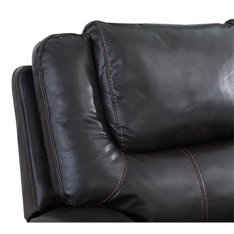 Titan Furnishings Transitional Leather Air Upholstered Sofa