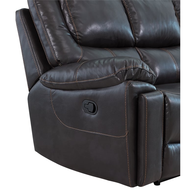 Titan Furnishings Transitional Leather Air Upholstered Sofa