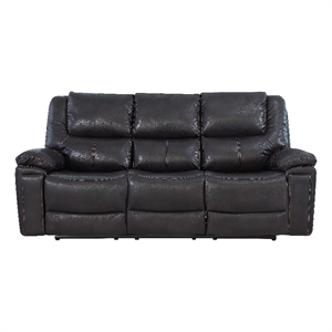 Titan Furnishings Transitional Leather Air Upholstered Sofa