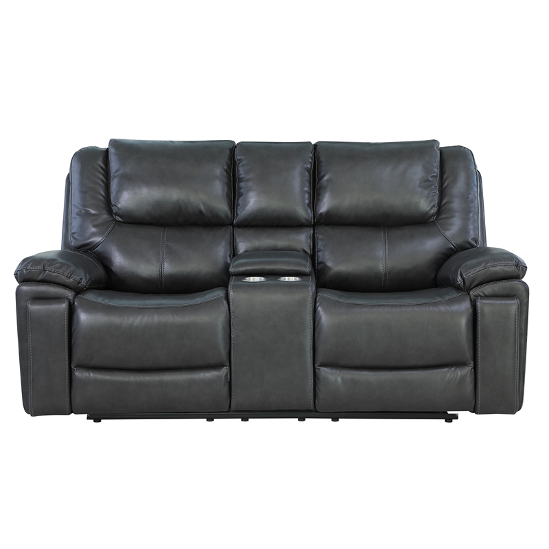 Titan Furnishings 3-Piece Leather Air Sofa Set with Console Loveseat