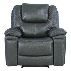 titan furnishings transitional leather air upholstered reclining chair