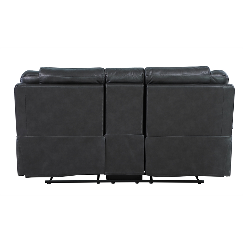 Titan Furnishings Transitional Leather Air Console Loveseat