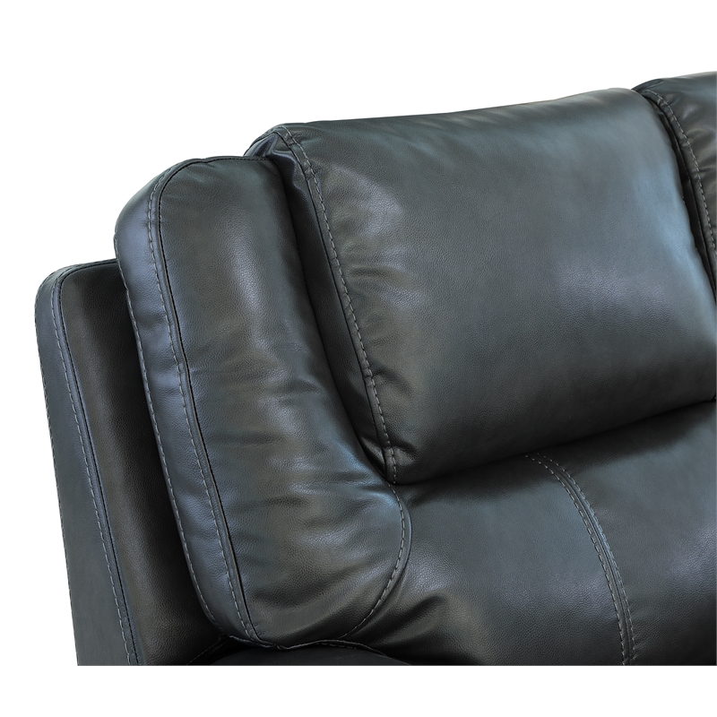 Titan Furnishings Transitional Leather Air Console Loveseat