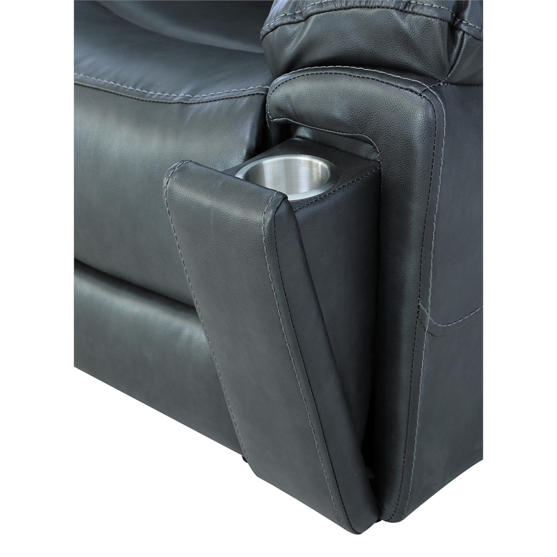 Titan Furnishings Transitional Leather Air Console Loveseat