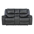 Titan Furnishings Transitional Leather Air Console Loveseat
