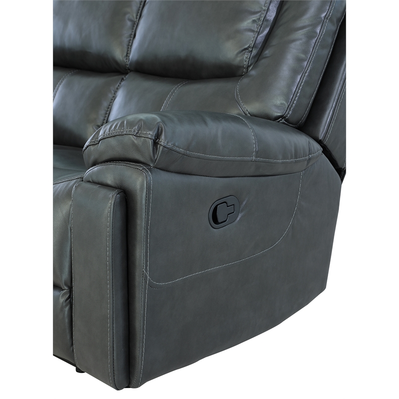 Titan Furnishings Transitional Leather Air Upholstered Sofa