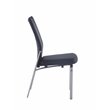 Milan Monique Motion-Back Faux Leather Side Chair in Black (Set of 2)
