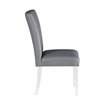 Milan Mckinley Flare-Back Steel/PU Parson Side Chair in Gray (Set of 2)