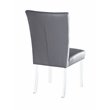 Milan Mckinley Flare-Back Steel/PU Parson Side Chair in Gray (Set of 2)