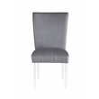 Milan Mckinley Flare-Back Steel/PU Parson Side Chair in Gray (Set of 2)