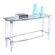 Milan Giselle 52&quot Rectangular Contemporary Glass Top Sofa Table in Clear