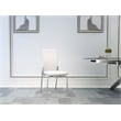 Milan Monique Motion-Back Faux Leather Side Chair in White (Set of 2)