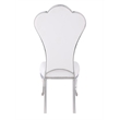 Milan Remi Shell-Back Faux Leather Side Chair in White (Set of 2)