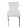 Milan Ema Contemporary Wing-Back Chair in White Faux Leather (Set of 2)
