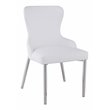 Milan Ema Contemporary Wing-Back Chair in White Faux Leather (Set of 2)