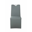 Milan Eva Handle-Back Faux Leather Side Chair in Gray (Set of 2)