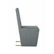 Milan Eva Handle-Back Faux Leather Side Chair in Gray (Set of 2)