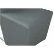 Milan Eva Handle-Back Faux Leather Side Chair in Gray (Set of 2)