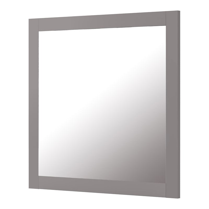 Milan Dayton Contemporary Wood Dresser Accent Mirror in Gloss Gray -  DAYTON-MIR