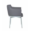 Milan Danah Club Arm Chairs with Memory Swivel in Gray (Set of 2)