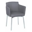 Milan Danah Club Arm Chairs with Memory Swivel in Gray (Set of 2)