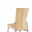 Milan Marjorie Motion-Back Faux Leather Side Chair in Beige (Set of 2)