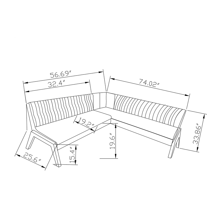 Milan Bernice 2-piece Contemporary Wood and PU Dining Set in Walnut/Taupe