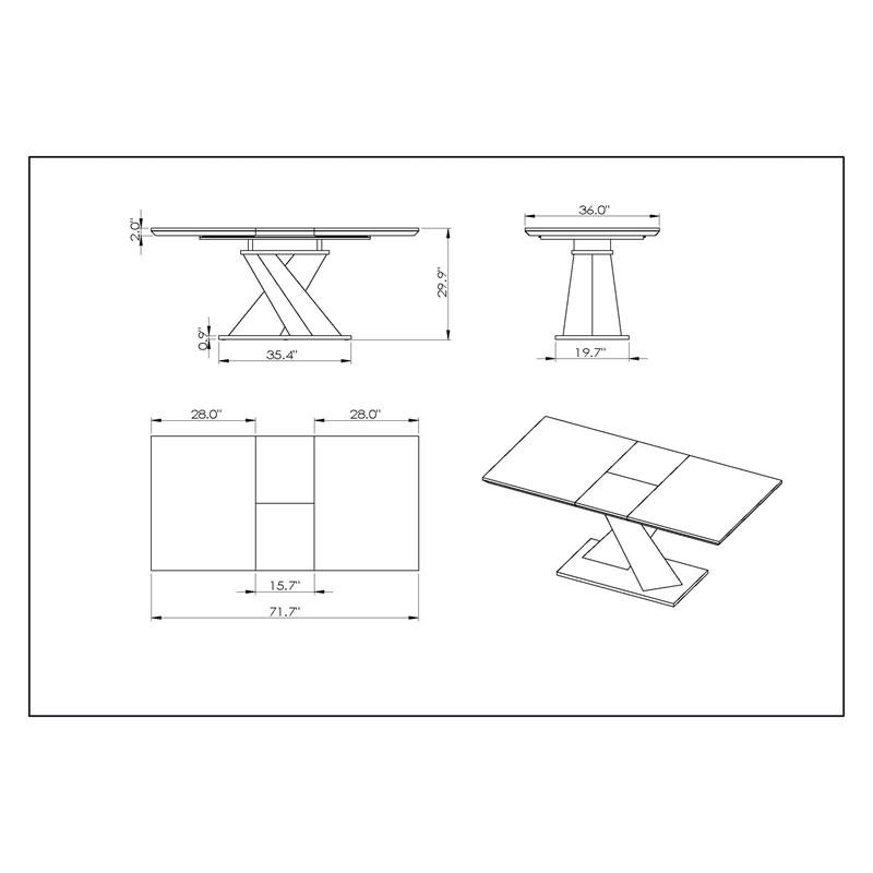 Milan Bernice 5-piece Contemporary Wood and PU Dining Set in Taupe/Walnut