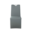 Milan Valor 5-piece Glass and Faux Leather Dining Set w/ Surfboard Table in Gray