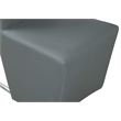 Milan Valor 5-piece Glass and Faux Leather Dining Set w/ Surfboard Table in Gray